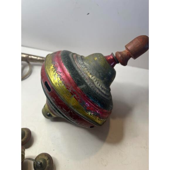 Lot of Antique Tin Music Toys Top - Picture 4 of 7